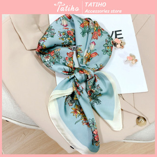 [Hàng Xịn, Giá Tốt] Khăn Lụa Vuông (Khăn Turban) Họa Tiết Hoa Nhí  Sang Trọng - Chất Liệu Chiffon 70x70cm - Mã KL049