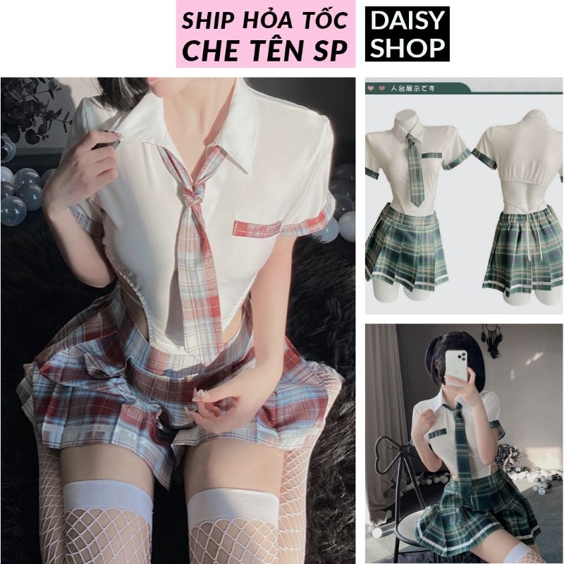 Cosplay nữ sinh Nhật Bản 2 cách mặc sexy - váy ngủ hóa trang học sinh trung học gợi cảm