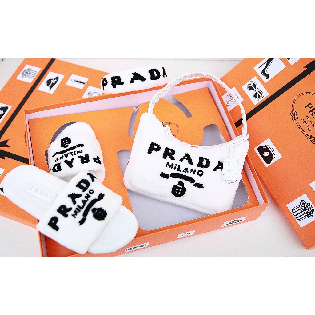 SET TÚI PRADA KÈM DÉP LÔNG