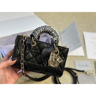 Túi cd lady d-joy sz17 tag vàng da cừu