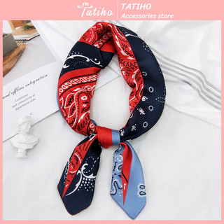 [Hàng Xịn, Giá Tốt] Khăn Bandana Lụa, Khăn Turban Cao Cấp Họa Tiết Tế Bào - Chất Liệu Chiffon 70x70cm - Mã B003