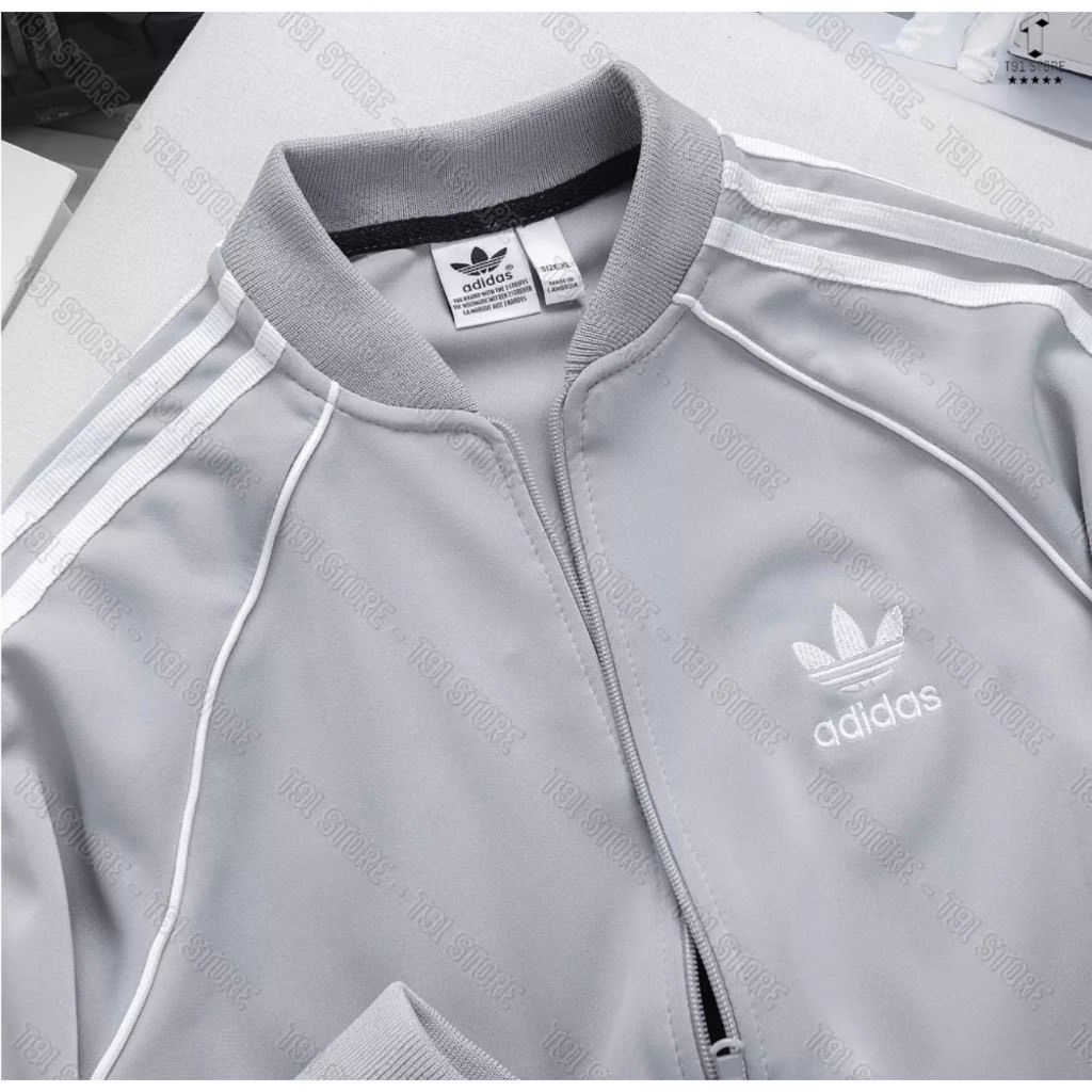Áo Bomber SST adidas 2 Lớp Nam Nữ Thu Đông Chất Poly CO Giãn 4C