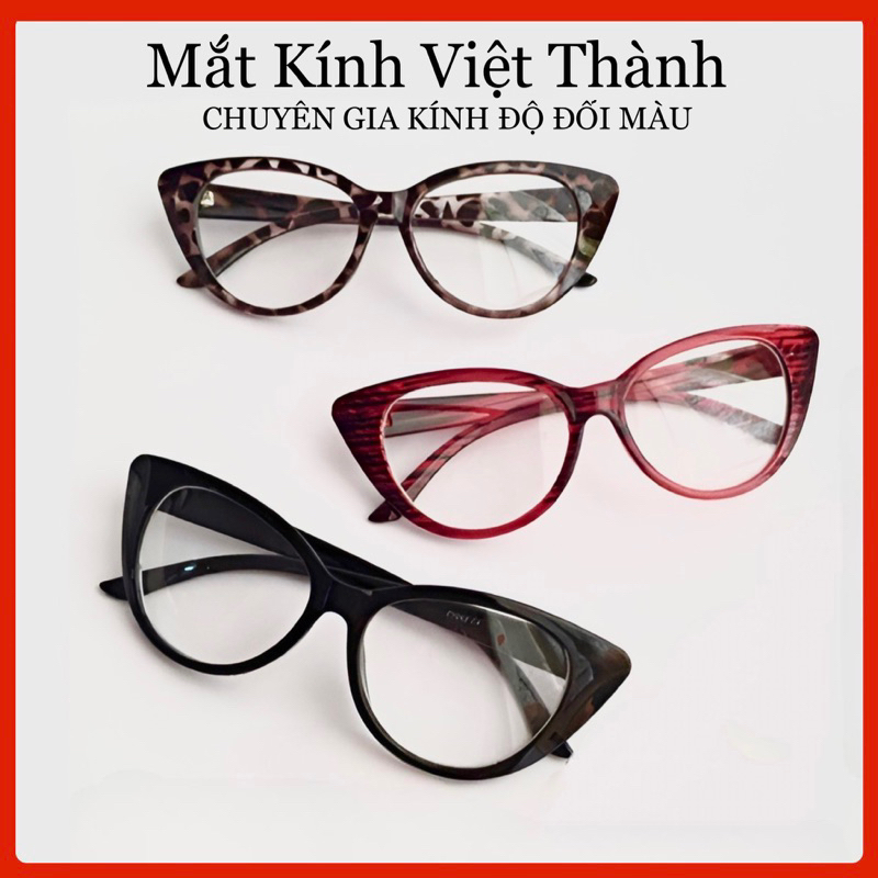 HOẢ TỐC mắt Kính gọng mắt mèo loại 1 kính gia cận cao cấp giả cận VTM3