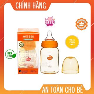 Bình Sữa Cổ Hẹp Wesser cho bé sơ sinh trẻ em nhựa PPSU 140ml