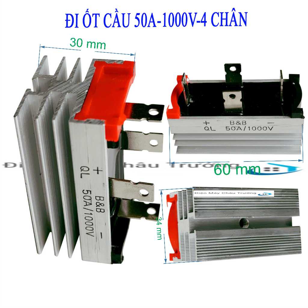 Đi ốt máy phát điện - Đi ốt cầu củ đề động cơ 50A - 4 Chân