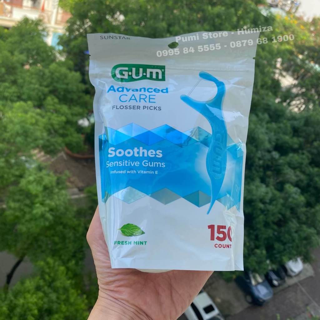 Tăm chỉ nha khoa GUM Advanced Care 150 cây