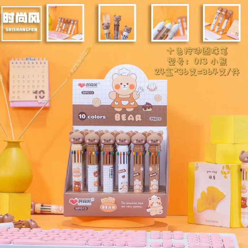 Bút 10 ngòi dễ thương nhiều mẫu