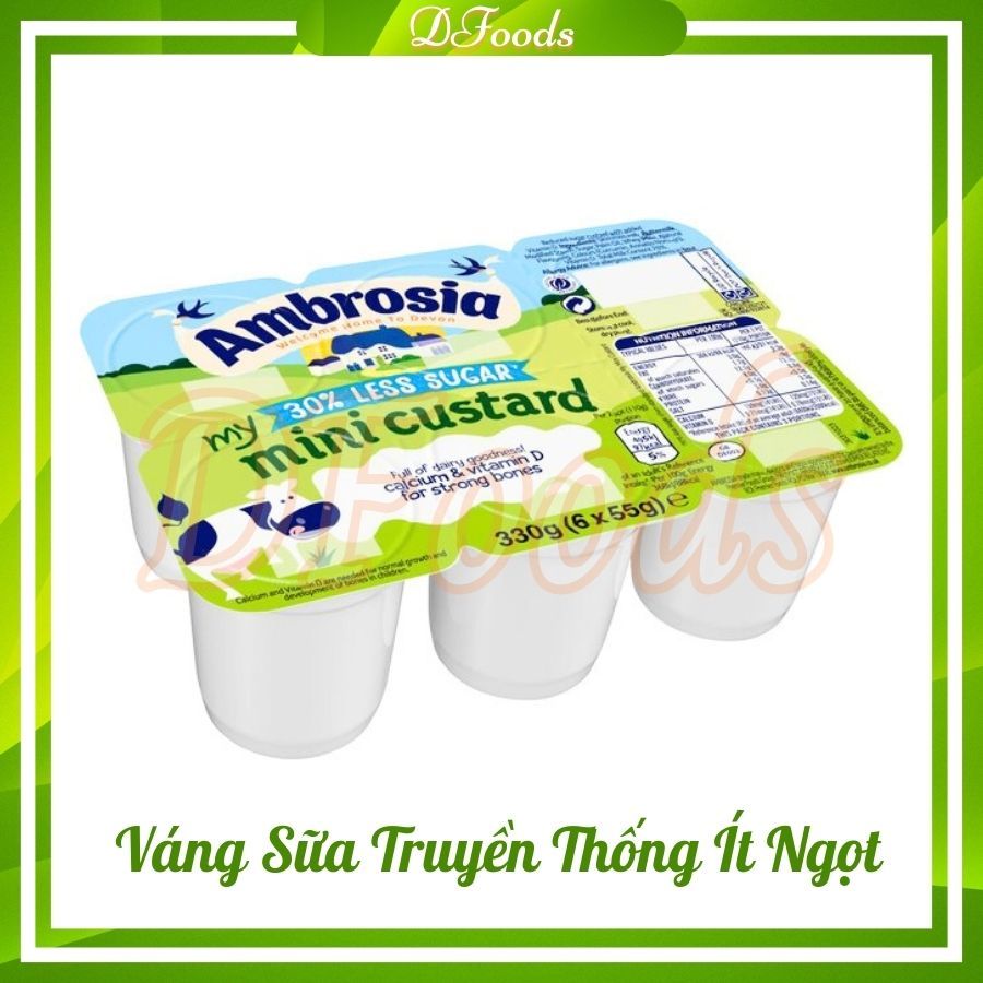 Váng sữa Ambrosia cho bé 6m+ Vỉ 6 hộp *55g air UK