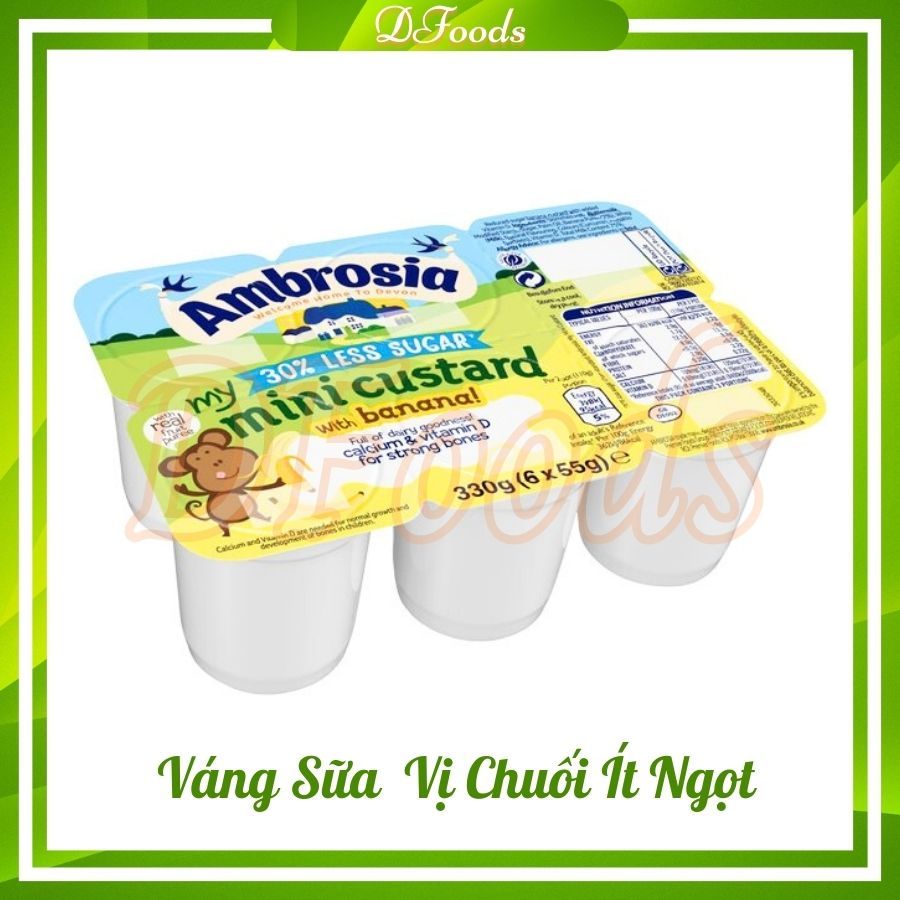 Váng sữa Ambrosia cho bé 6m+ Vỉ 6 hộp *55g air UK