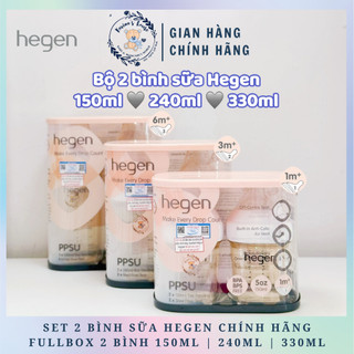 Bộ 2 bình sữa | bình đơn fullbox hegen ppsu dành cho bé 150ml /240ml /330ml chính hãng❣️