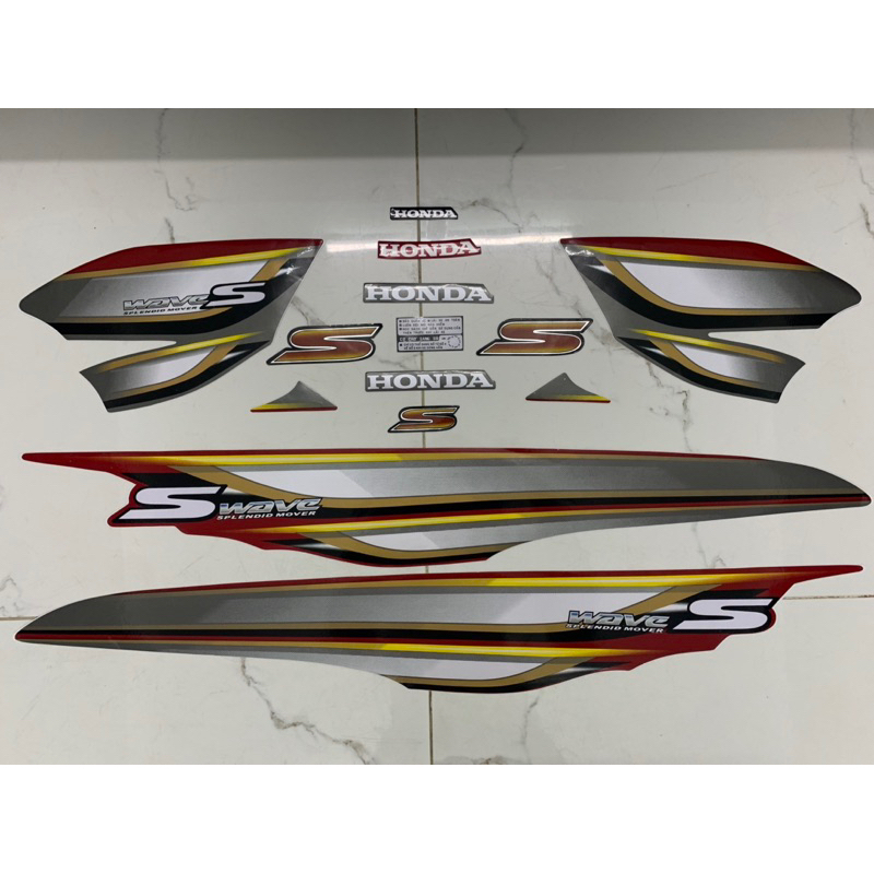 Bộ tem Wave S100 màu đỏ hàng nhập Thái Lan chất lượng cao dành trang trí riêng cho dòng xe này, tem 