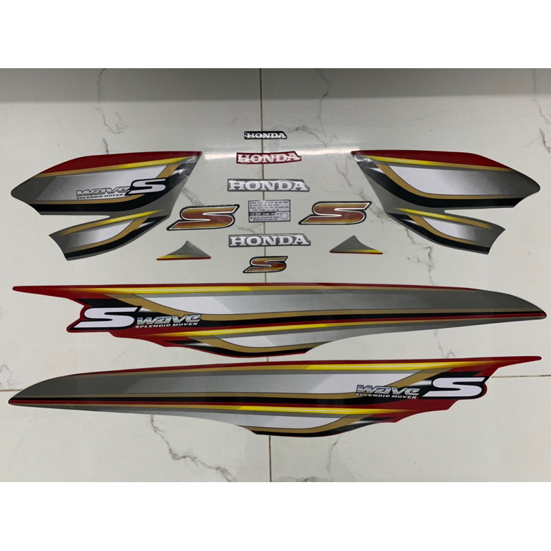 Bộ tem Wave S100 màu đỏ hàng nhập Thái Lan chất lượng cao dành trang trí riêng cho dòng xe này, tem 