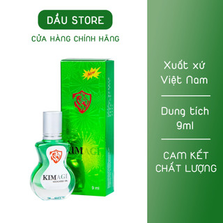 Dầu gió Kimagi dạng lăn hương nguyên bản xanh, trắng, vàng, nâu con sư tử Agimexphar 9ml - hàng công ty Việt Nam