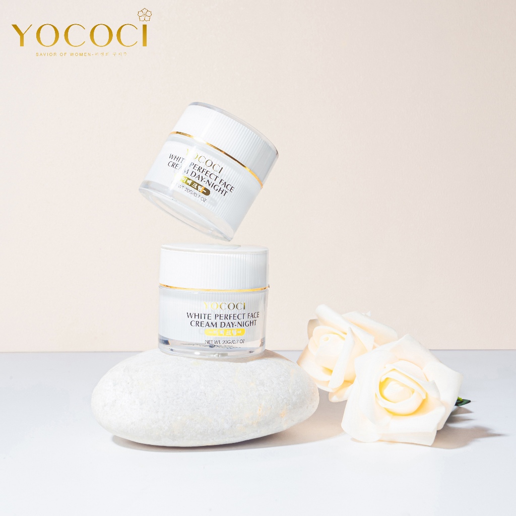 Kem dưỡng trắng da mặt Yococi White Perfect Face Cream Day Night - 20g