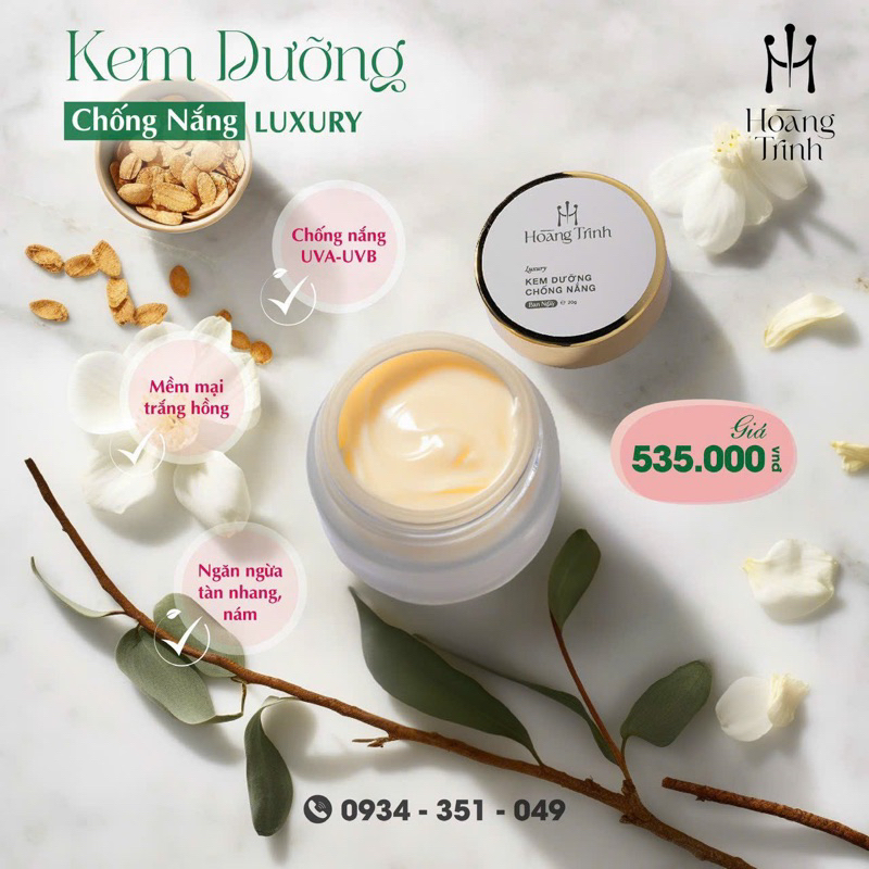 Kem chống nắng dưỡng trắng ban ngày Luxury