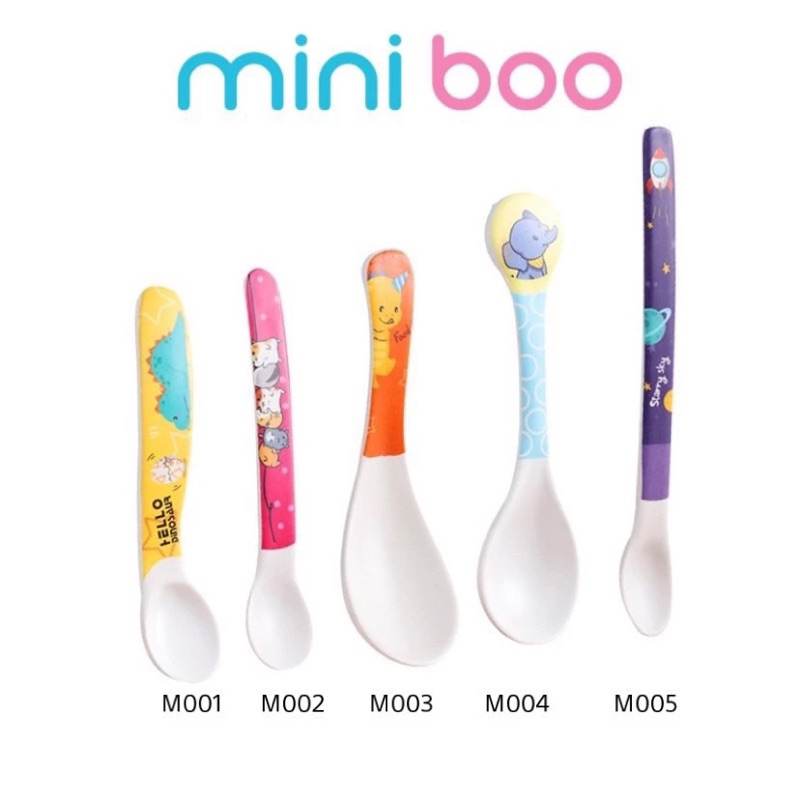 Thìa trúc ăn dặm cho bé, chất liệu sợi tre tự nhiên an toàn môi trường - MINIBOO
