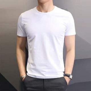 Áo phông Nam cộc tay cổ tròn chất cotton 100% thoáng mát, thấm hút; dáng basic ; phông trơn