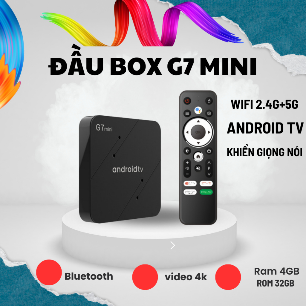 Đầu box G7 mini  -kết nối khiển giọng nói 4k bluetooth