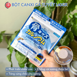 Bột Bone's Calcium for kids túi 140g bổ sung canxi xương cá tuyết Nhật Bản