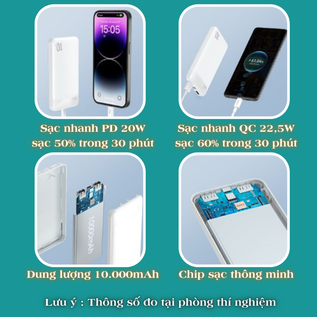 Sạc Dự Phòng TOTU CPBN-046 / CPBN-047 Dung Lượng 10000mah / 20000mah - Thiết Kế 2 Cổng USB - Chính Hãng Phukien 365