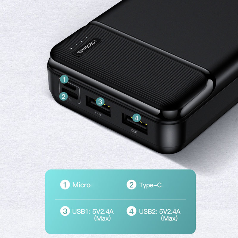 Sạc Dự Phòng TOTU CPBN-046 / CPBN-047 Dung Lượng 10000mah / 20000mah - Thiết Kế 2 Cổng USB - Chính Hãng Phukien 365