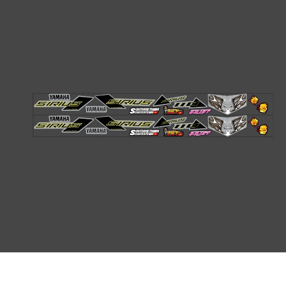 TEM ZIN SIRIUS ĐỜI 2023 MÃ 280 DÁN XE MÀU XÁM