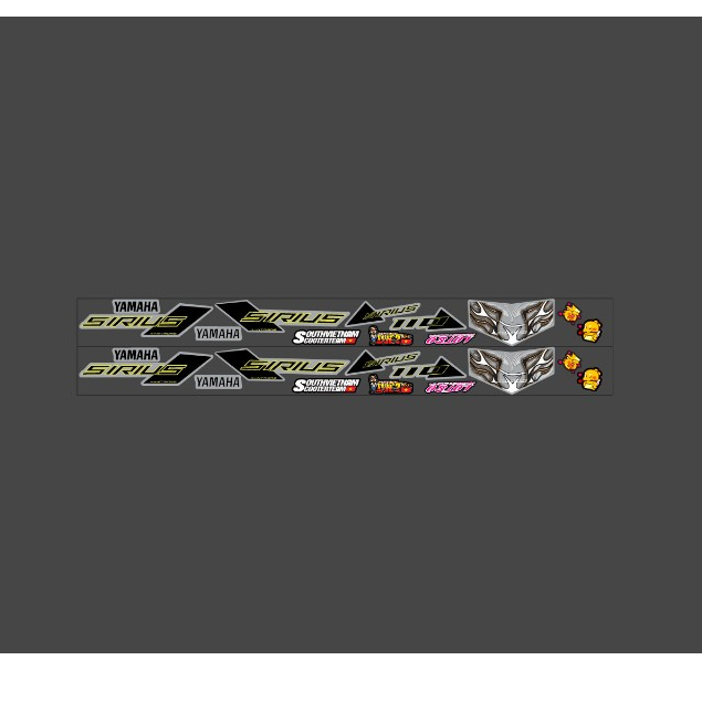 TEM ZIN SIRIUS ĐỜI 2023 MÃ 280 DÁN XE MÀU XÁM