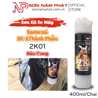 Sơn xịt samurai sơn bóng 2k 2 thành phần mã 2k01 màu trong