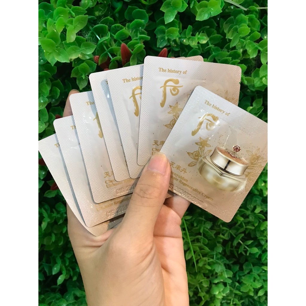 Kem dưỡng da WHOO tái sinh ultimate, chống lão hóa 1ml, cấp  ẩm, trắng  da, giảm  thâm nám, giúp  săn chắc da - Hankorea