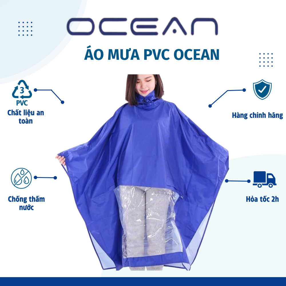 Áo mưa cánh dơi chùm gương PVC - hàng Việt Nam chất lượng cao 130cmx120cm