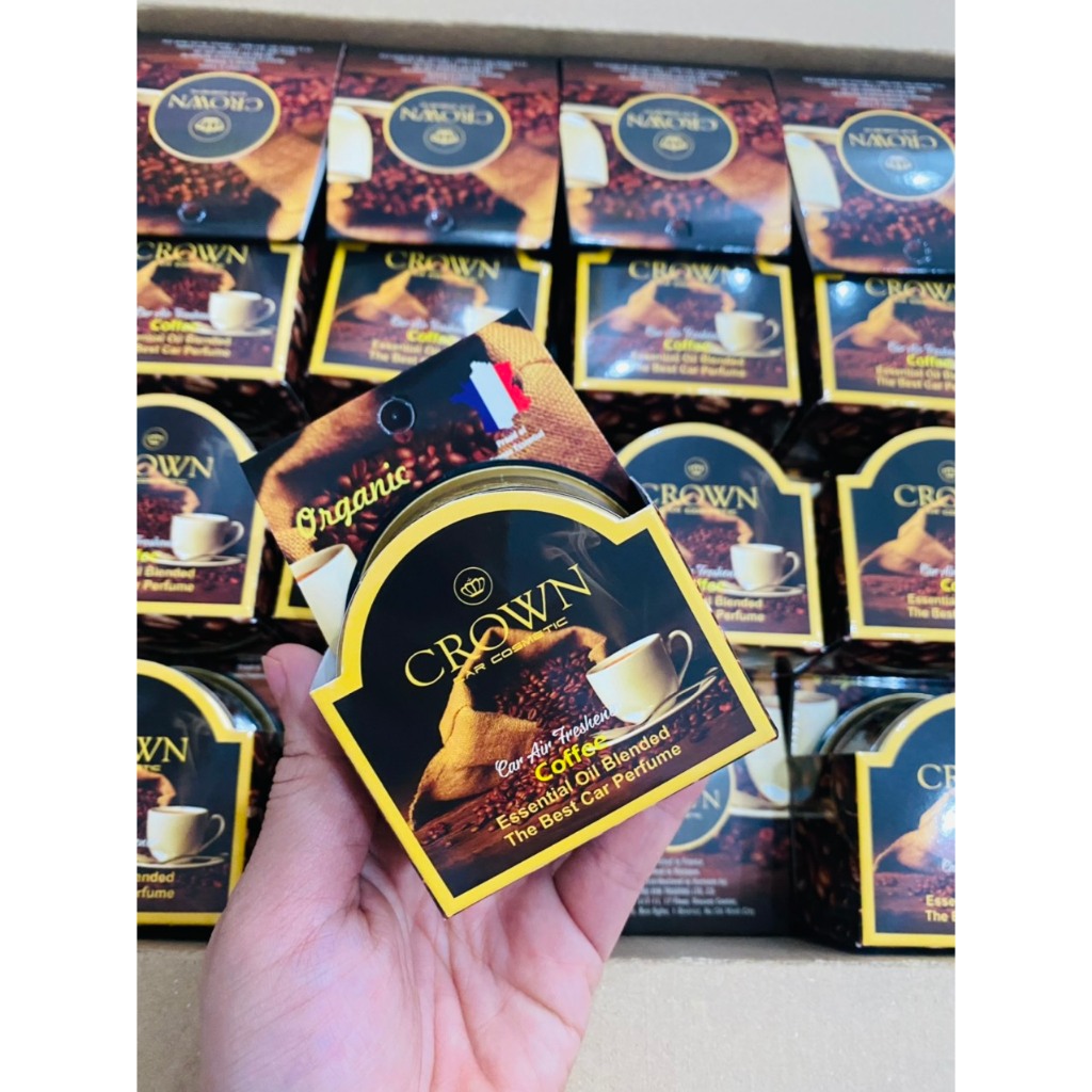 Nước hoa ô tô, Sáp Thơm Crown - Pháp Mùi Café thơm dịu, dễ chịu