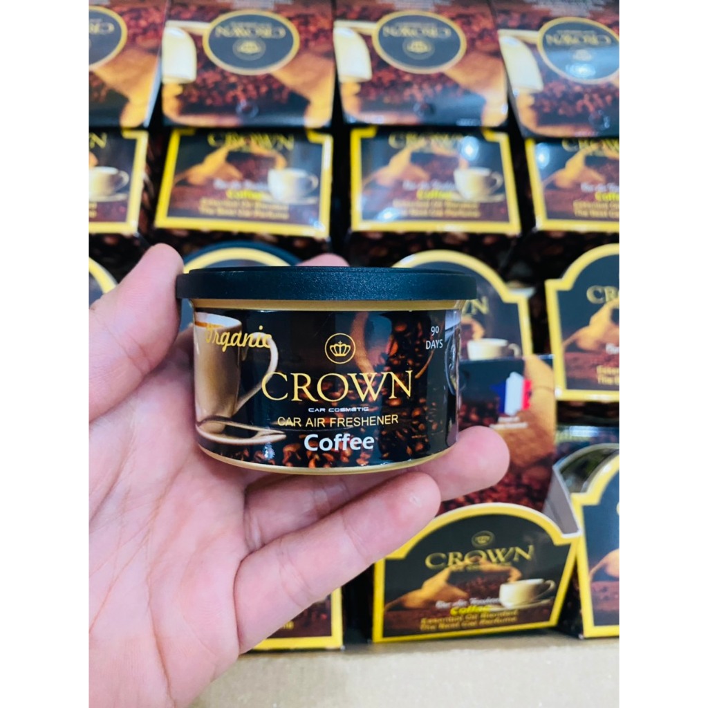 Nước hoa ô tô, Sáp Thơm Crown - Pháp Mùi Café thơm dịu, dễ chịu