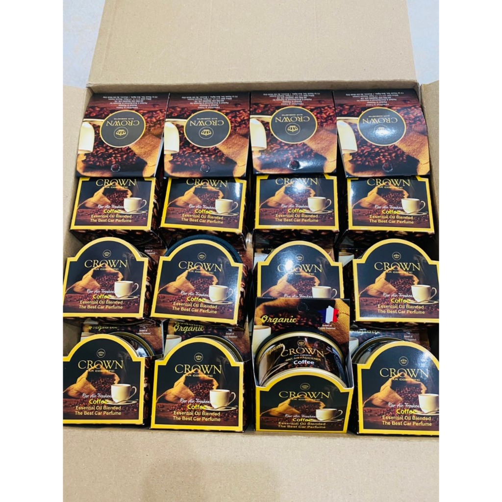 Nước hoa ô tô, Sáp Thơm Crown - Pháp Mùi Café thơm dịu, dễ chịu