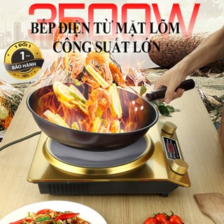 Bếp Điện Từ Mặt Lõm Công Suất Lớn 3500w Có Hẹn Giờ. Bếp Điện Từ Đơn Nấu Nhanh, Tiết Kiệm Điện, Chống Nước