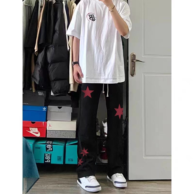 Quần Nỉ Dài Nam Họa Tiết Chữ IMOTDRNK HeiLit Form Ống Rộng Vải Nỉ Dày Dặn