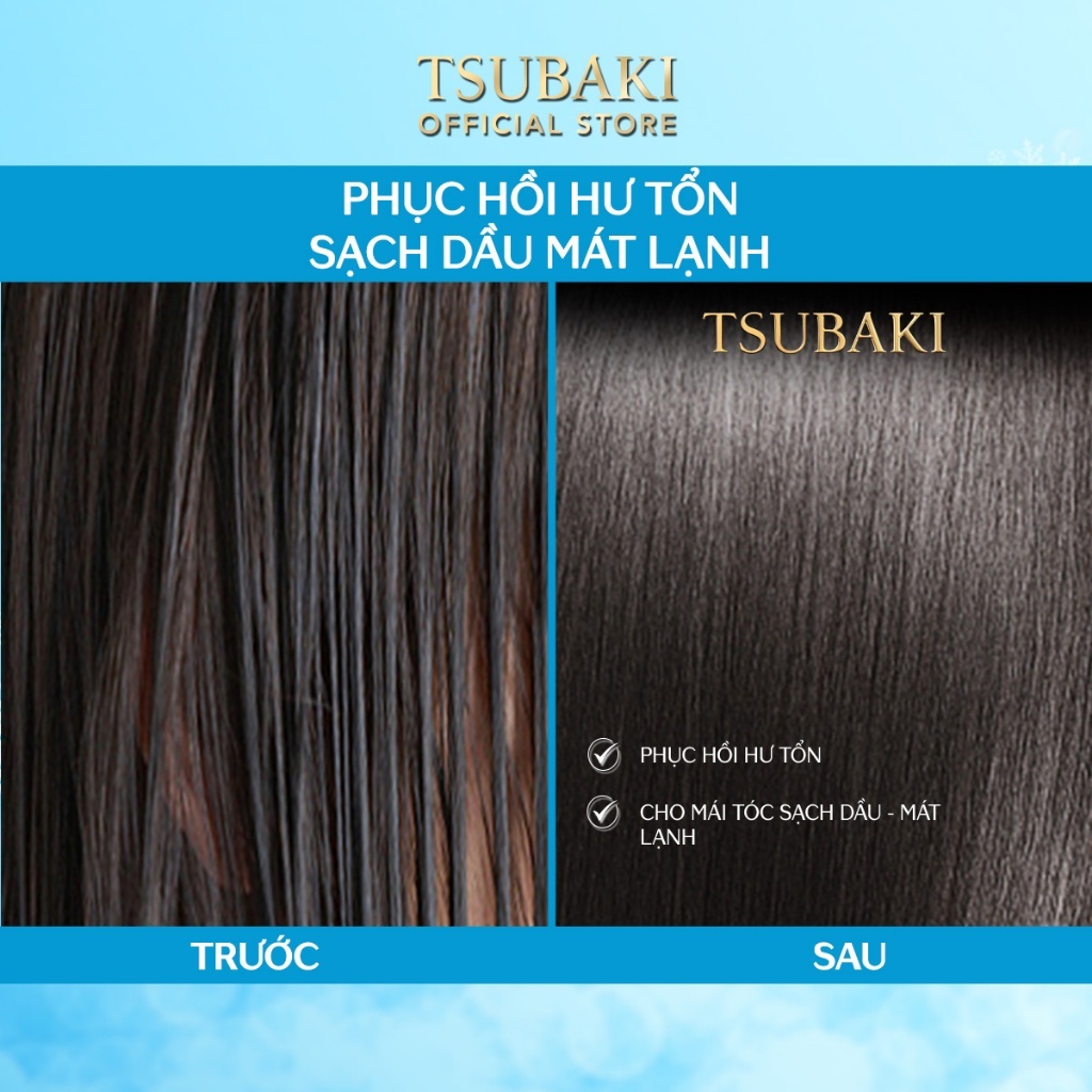 Dầu Gội Sạch Dầu Mát Lạnh Tsubaki Premium Cool 490ml