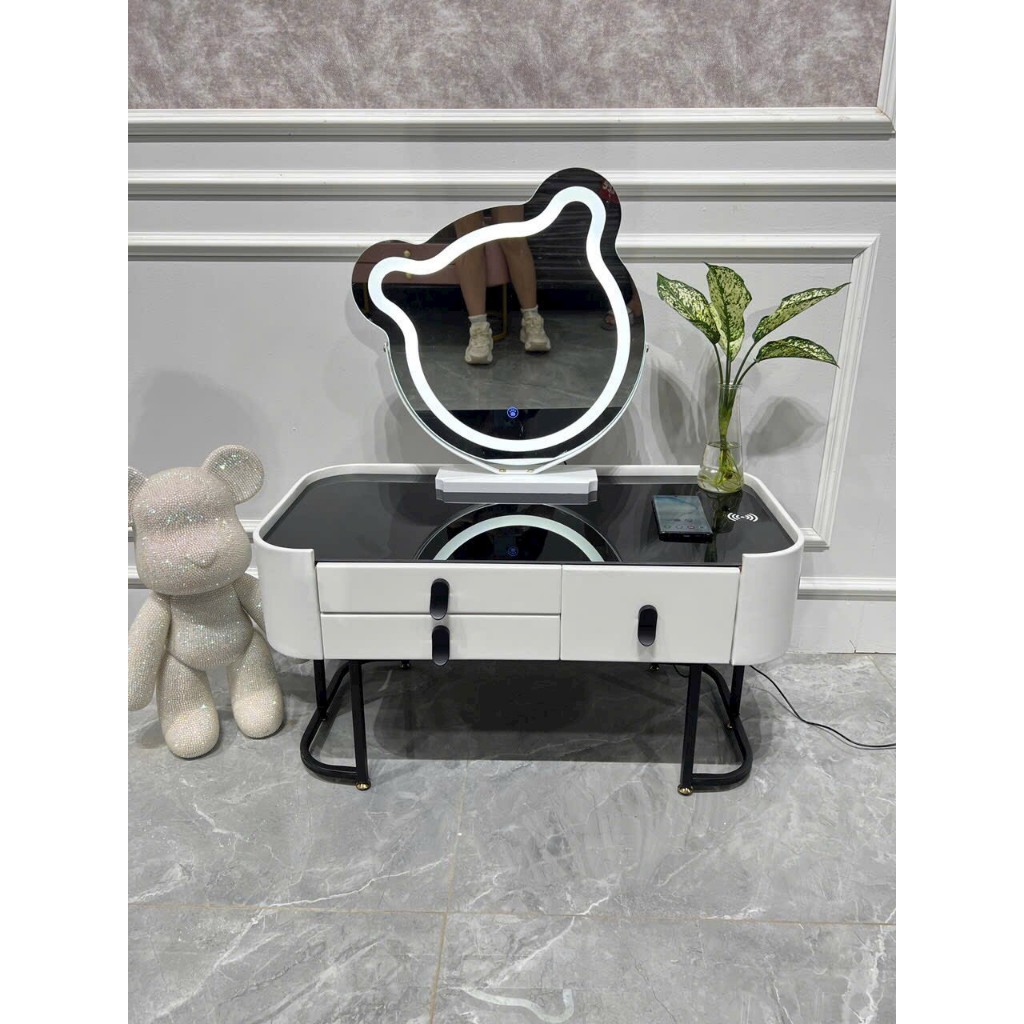 Bàn Trang Điểm Bệt, Có Loa bluetooth, gương đèn led hàng nhập khẩu