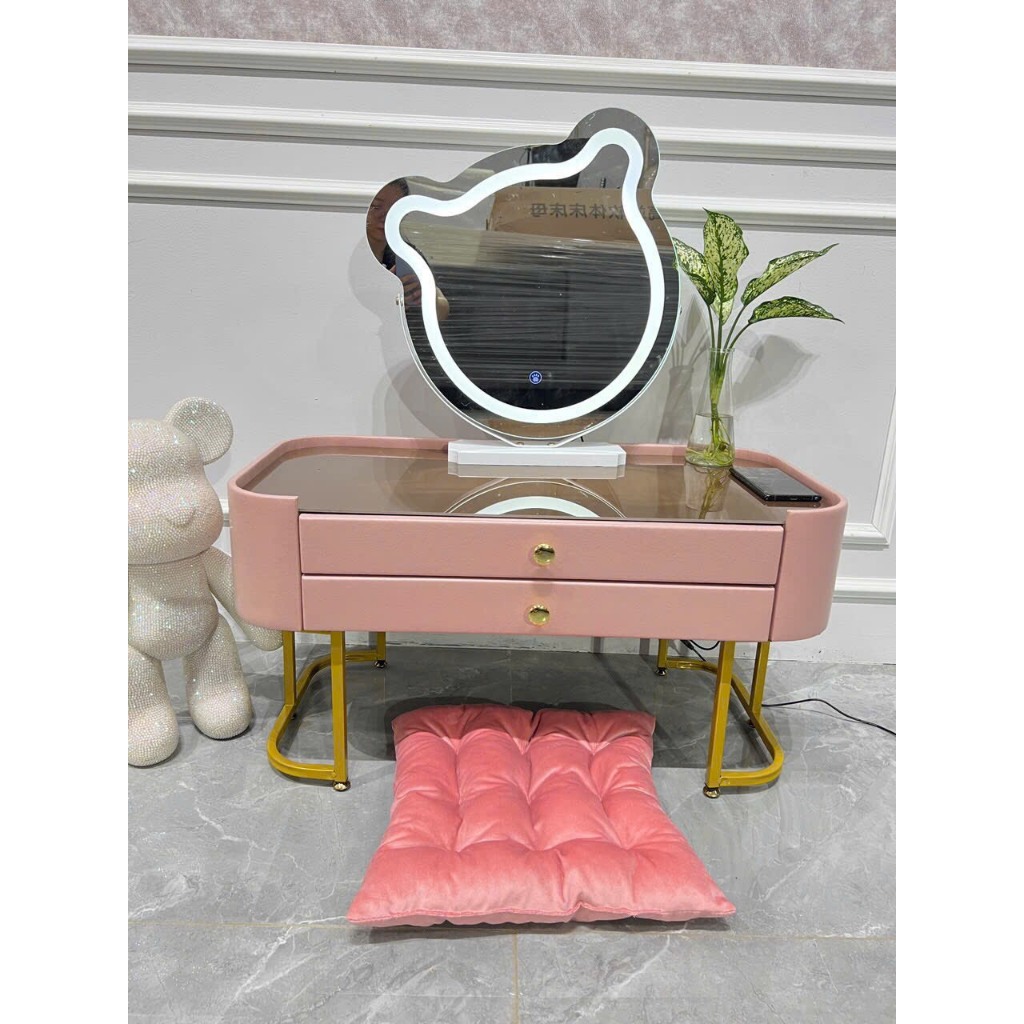 Bàn Trang Điểm Bệt, Có Loa bluetooth, gương đèn led hàng nhập khẩu
