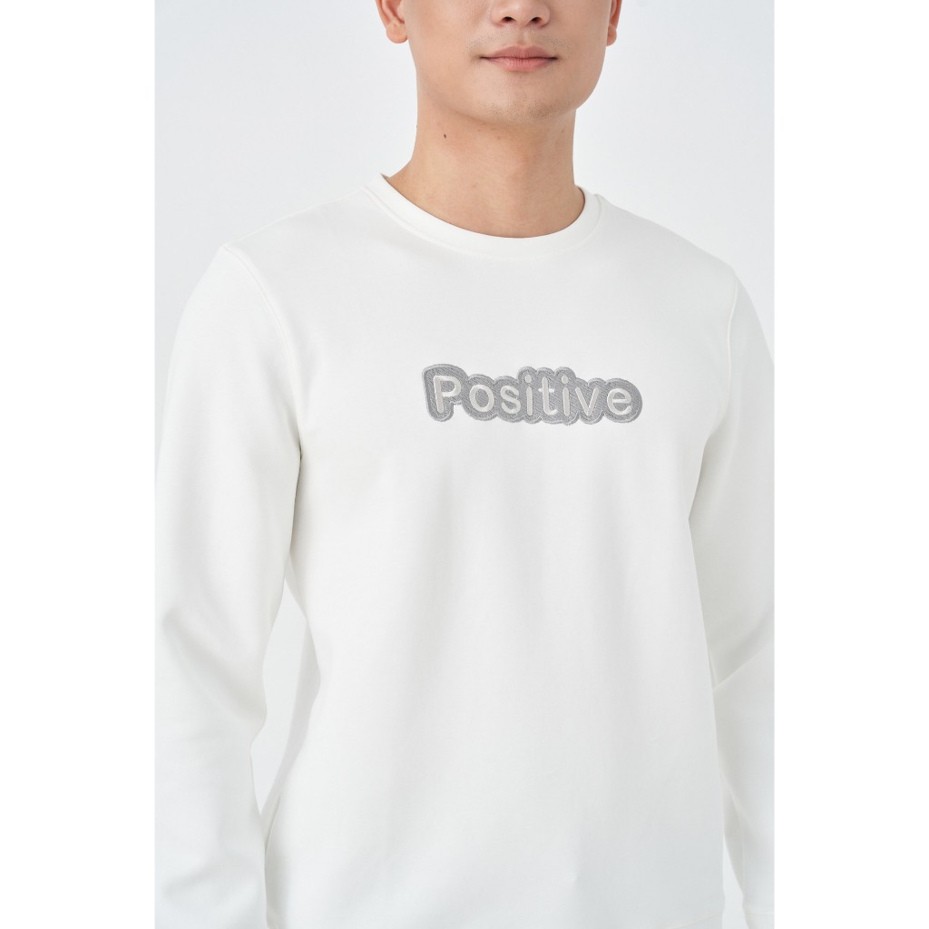 Áo Sweater Nam 5S FASHION POSITIVE, Chất Nỉ Cotton, Cổ Tròn, Thêu Chữ Nổi Bật