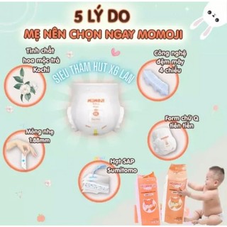 [Tặng xe chòi chân] Combo 6 Bịch Bỉm Momoji cho bé