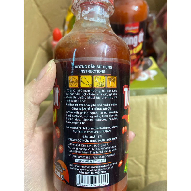 Tương Ớt Siêu Cay Cholimex Chai 330g