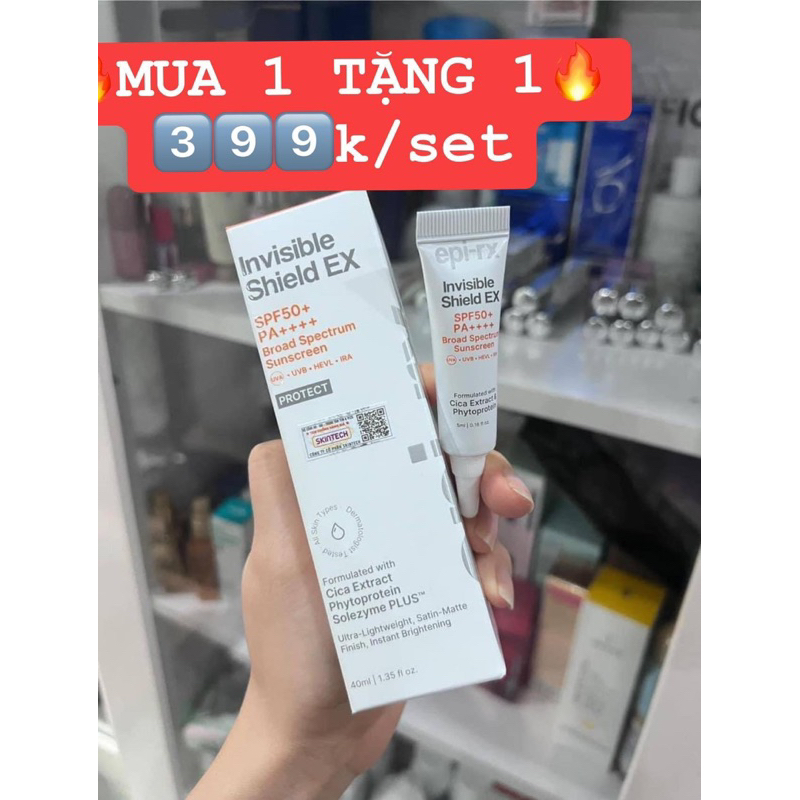 MUA 1 TẶNG 1- Kem chống nắng cho da dầu Invisible EX fullsize 40ml chính hãng