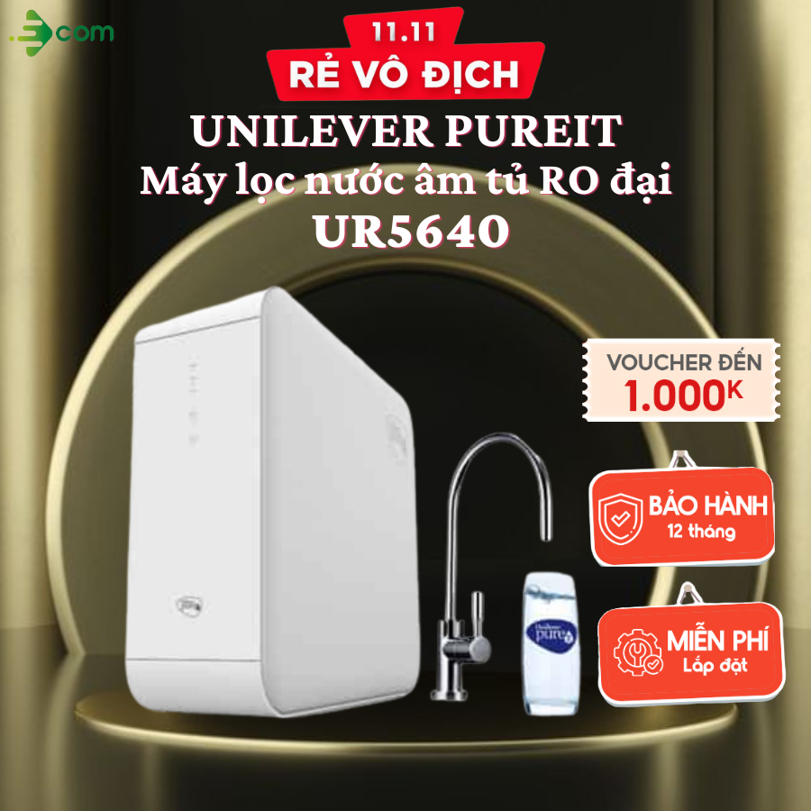 [ Miễn phí lắp đặt | Bảo hành 12 tháng ] Máy lọc nước Unilever Pureit Delica UR5640