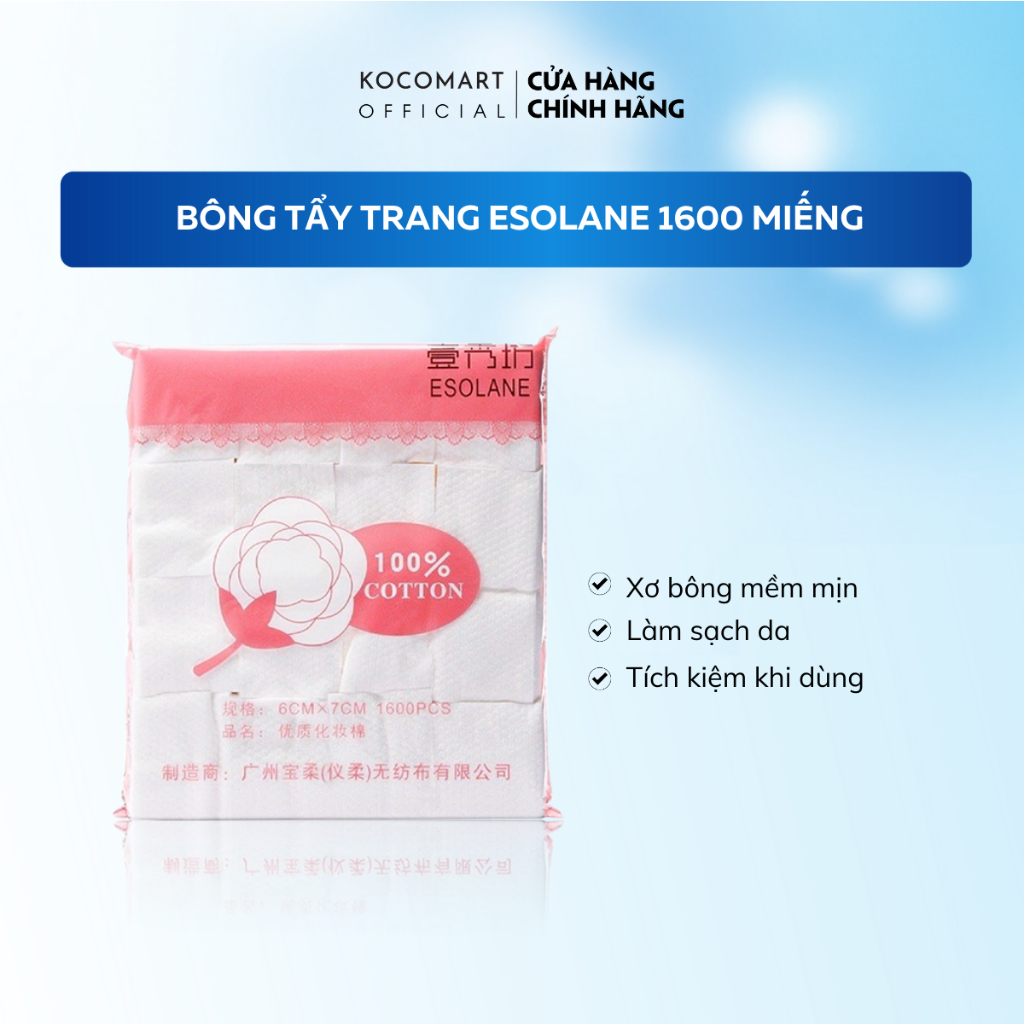 Bông tẩy trang Esolane 1600 miếng