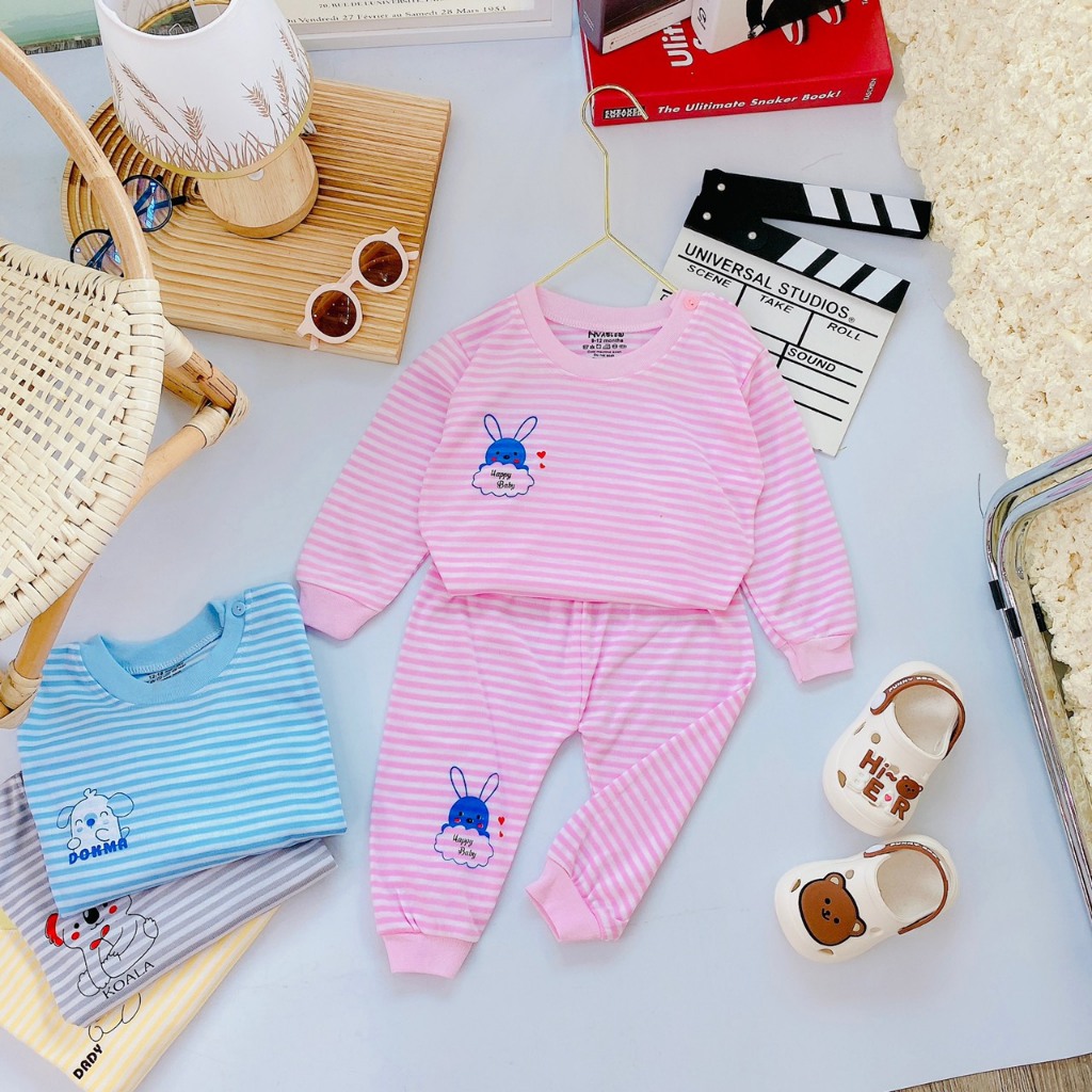 Bộ dài tay bé trai,bộ dài tay bé gái chất liệu cotton nỉ 7-13kg
