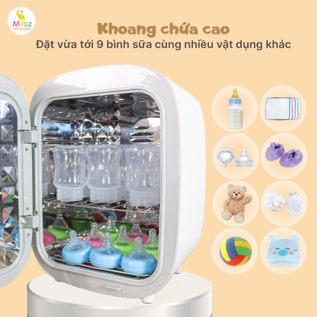 Máy tiệt trùng sấy khô UVC ION Moaz BéBé MB072 hàng chính hãng bảo hành 12 tháng