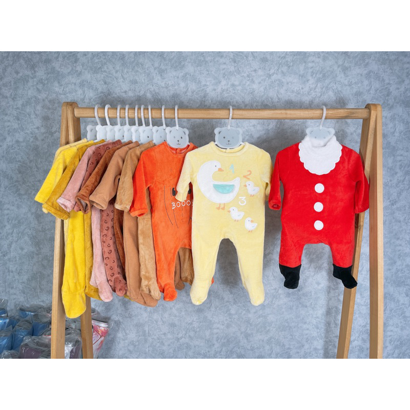 Body liền tất/ Bodysleep nỉ nhung mịn đủ sz sơ sinh-36m