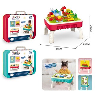 Bộ bàn lego lắp ráp 4 in 1 kèm bảng vẽ