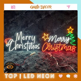  Đèn Trang Trí Giáng Sinh Noel - Merry Christmas LED NEON | Đặc biệt chỉ có tại Ghiền Decor Nhận thiết kế theo yêu cầu,. 