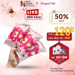 Thùng 10 gói khăn ướt godwell gấu dâu 80 tờ/ 1 gói, khăn giấy mềm mại , an toàn cho da ku02